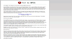 Desktop Screenshot of flvtompeg.com